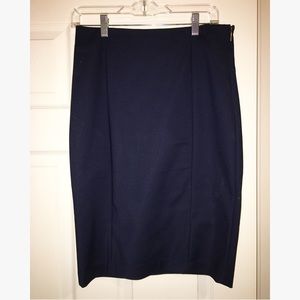 NWOT Navy Blue High-Rise Pencil Skirt